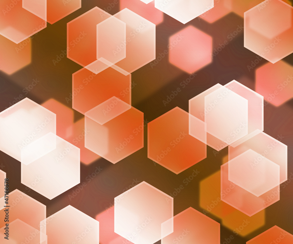 Orange Hex Bokeh Background Orange Hex Bokeh Background