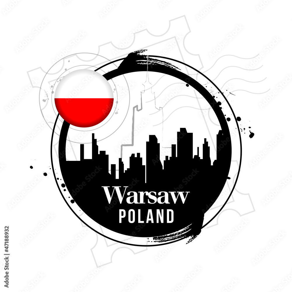 Fototapeta premium timbre Varsovie