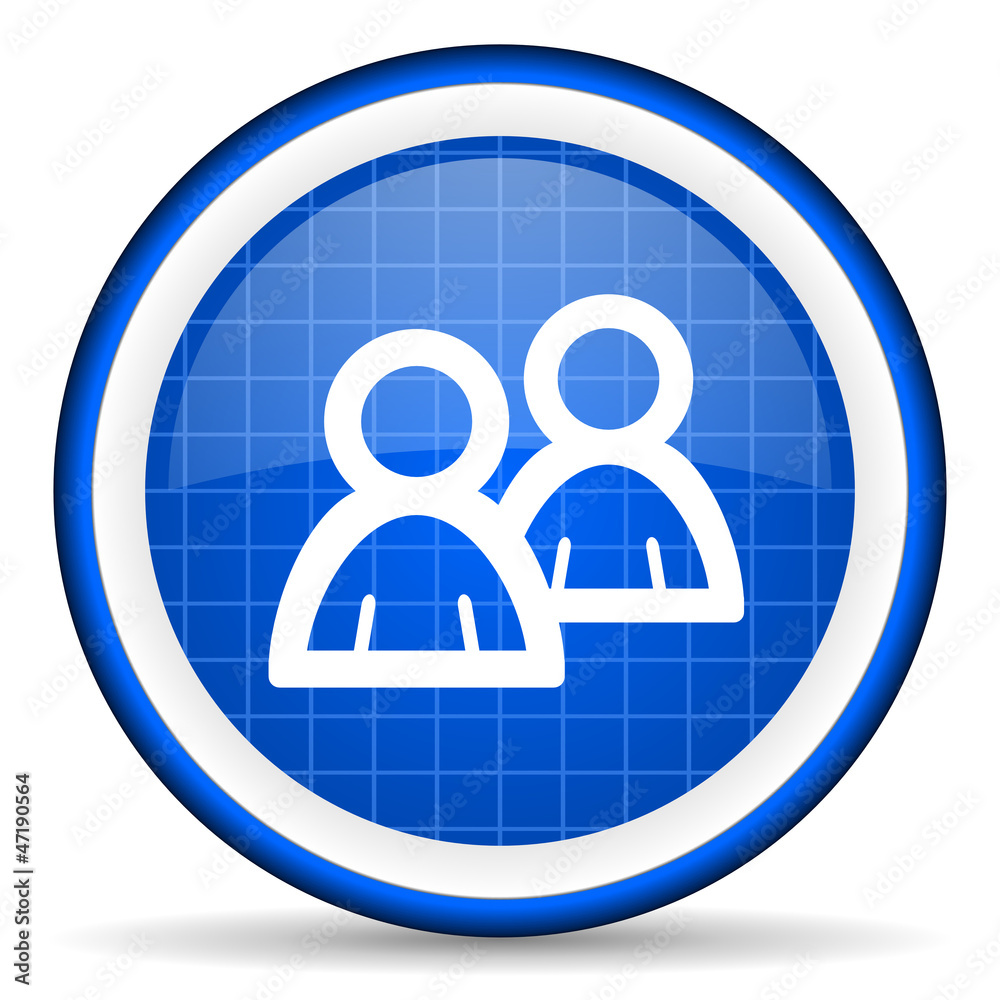 forum blue glossy icon on white background forum blue glossy icon on white background