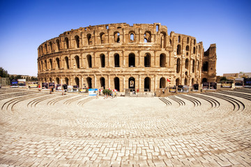 Fotobehang Tunesië Colosseum ruïnes El Jem Tunesië  © mrks_v