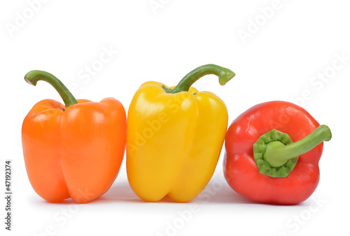 bell pepper on white background