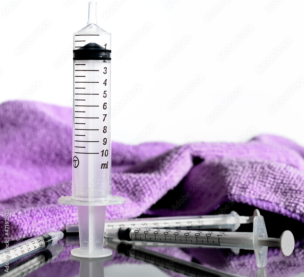 grosse seringue,ponction,vaccins,injection,infiltration,médecine Stock  Photo