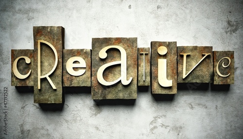 Obraz na plátně Creative concept with vintage letterpress