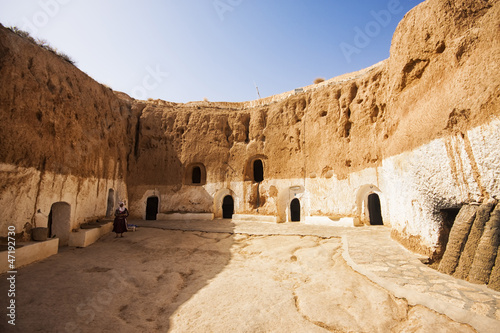 Matmata, Tunisia. The largest region of the troglodyte communiti photo