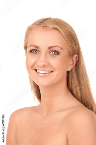 Portrait of smiling blond woman