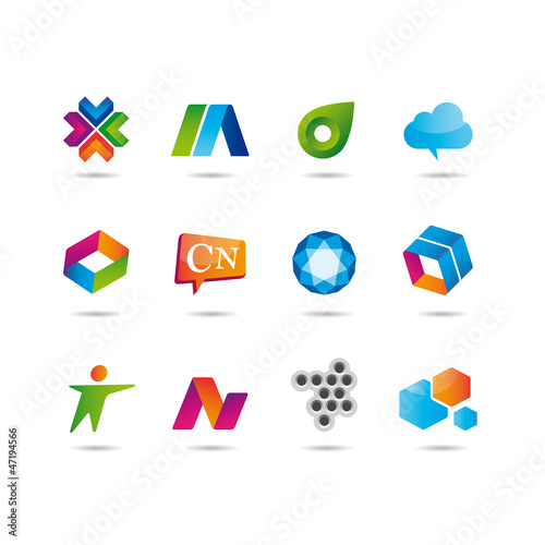 Set of logo and icons photo