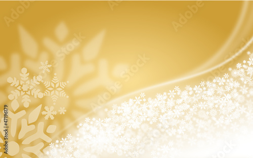 Fond Or Flocon de Neige