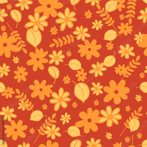 Wallpaper Mural Cute seamless pattern with floral elements Torontodigital.ca