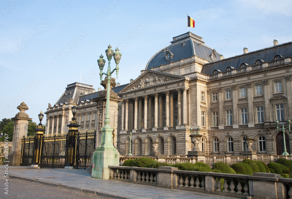 Brussels - The Royal Palace in evening light