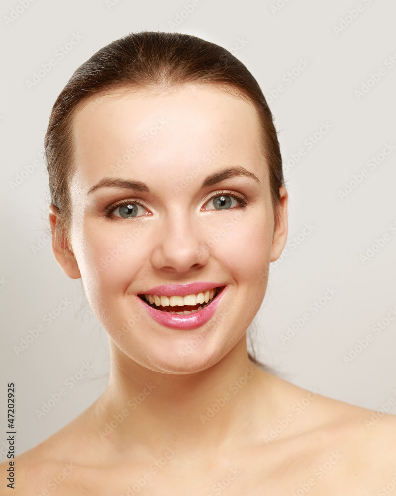 A beautiful woman, portrait isolated on white background A beautiful woman, portrait isolated on white background