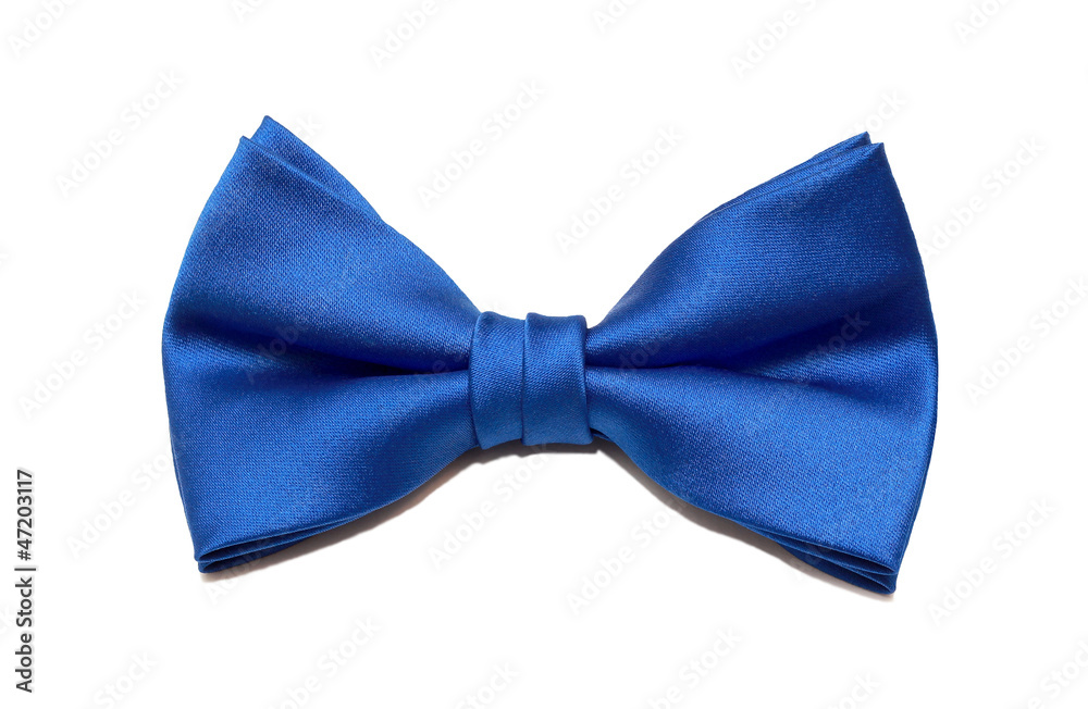 Blue bowtie isolated on white Blue bowtie isolated on white