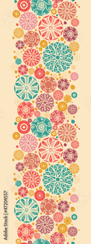 Vector abstract decorative circles vertical seamless pattern