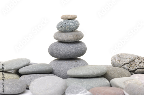 Zen. Pile of pebble Stones