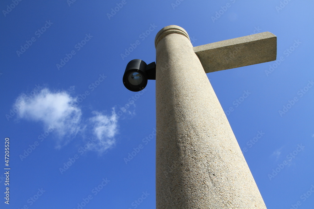 Fototapeta premium Street lamp against blue sky background