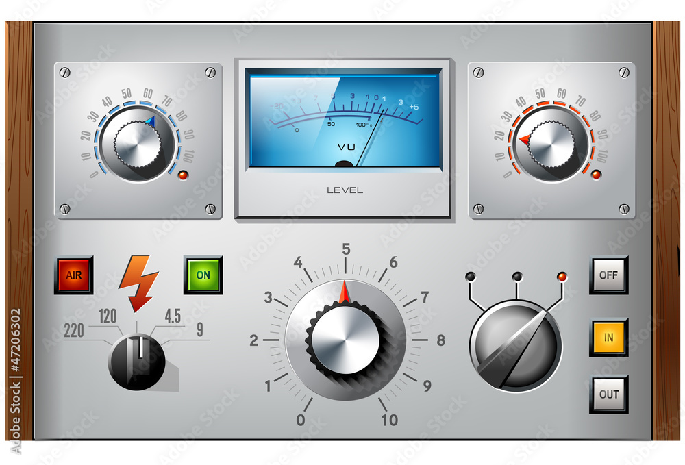 Analog controls interface elements vector set Analog controls interface elements vector set