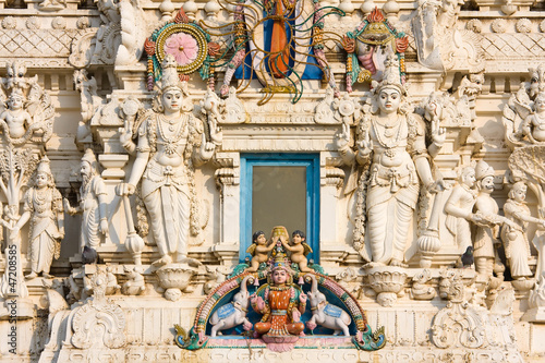 Details of Hindus god in a temple, Pushkar, Rajasthan, India. photo