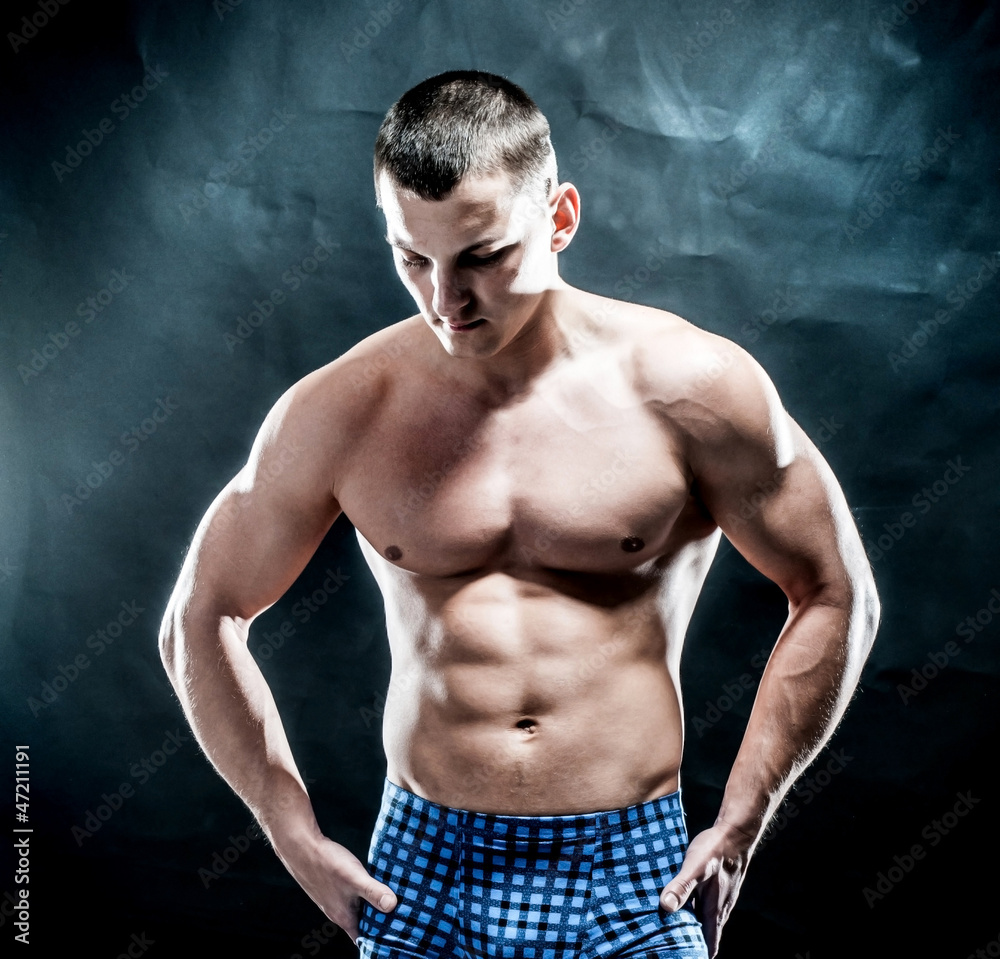 handsome young muscular man