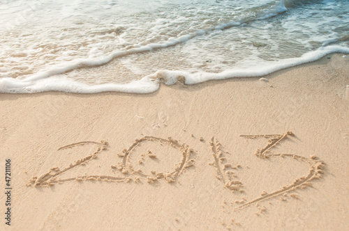 2013 marked the sand at the beach
