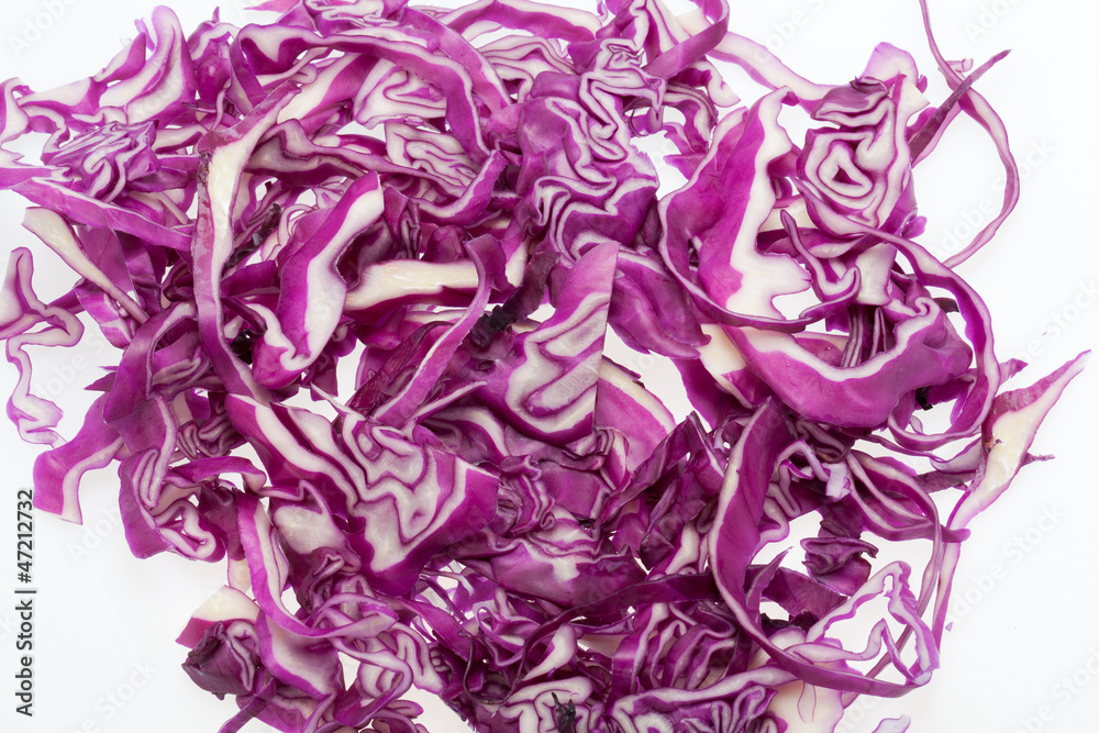 Red  Cabbage  on White Background