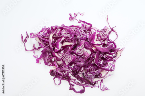 Red Cabbage on White Background