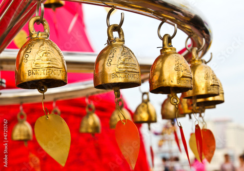 Buddhist bells in Wat Saket...