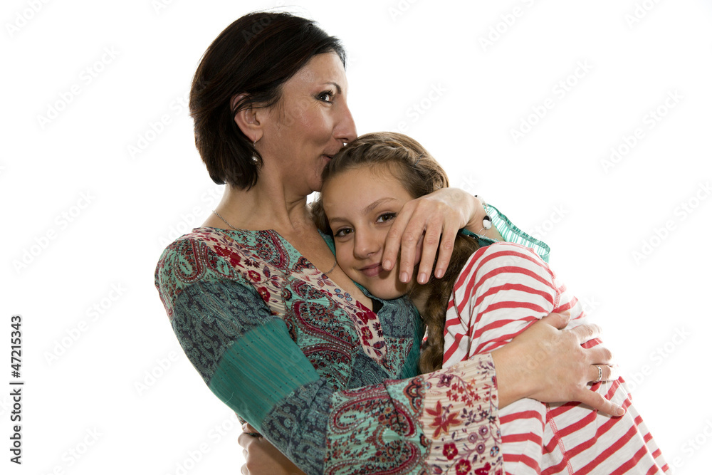 Mother kisses daughter Mother kisses daughter