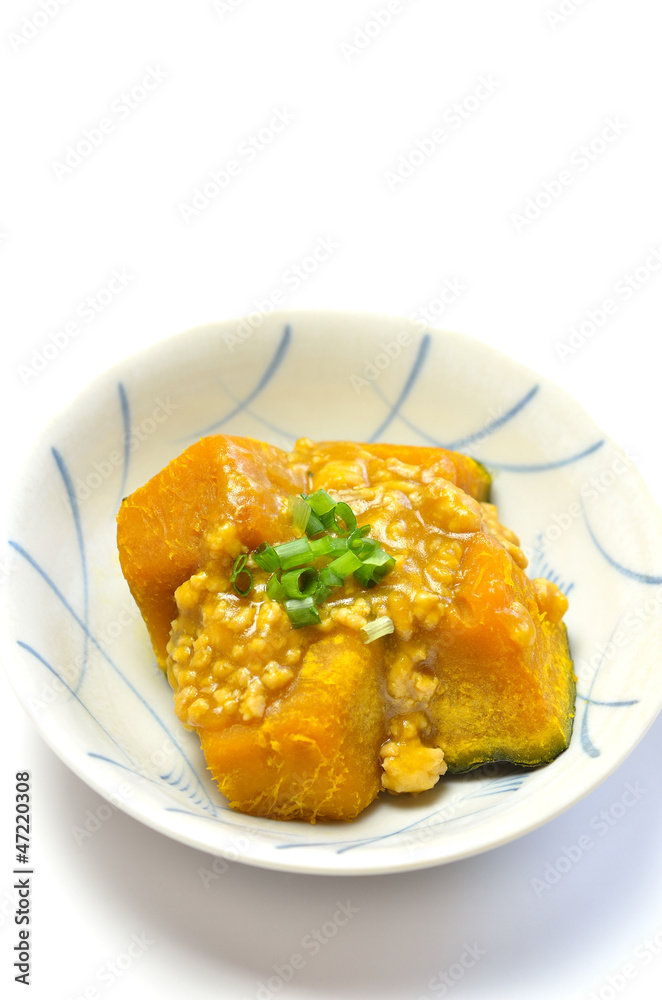 カボチャのそぼろ煮(シンプル) カボチャのそぼろ煮(シンプル)