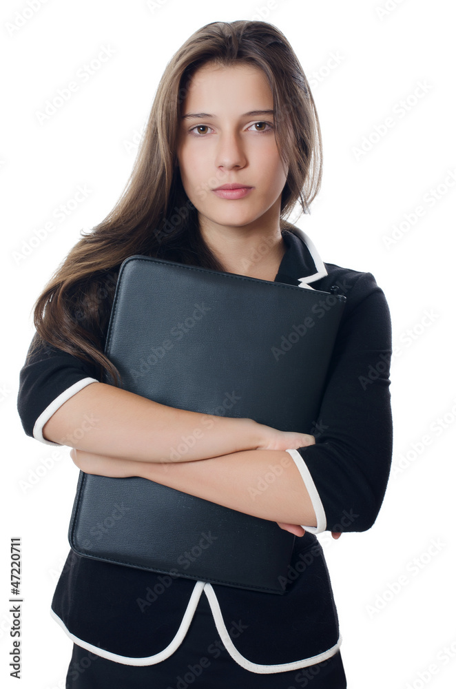 Portrait of the young beautiful businesswoman Portrait of the young beautiful businesswoman