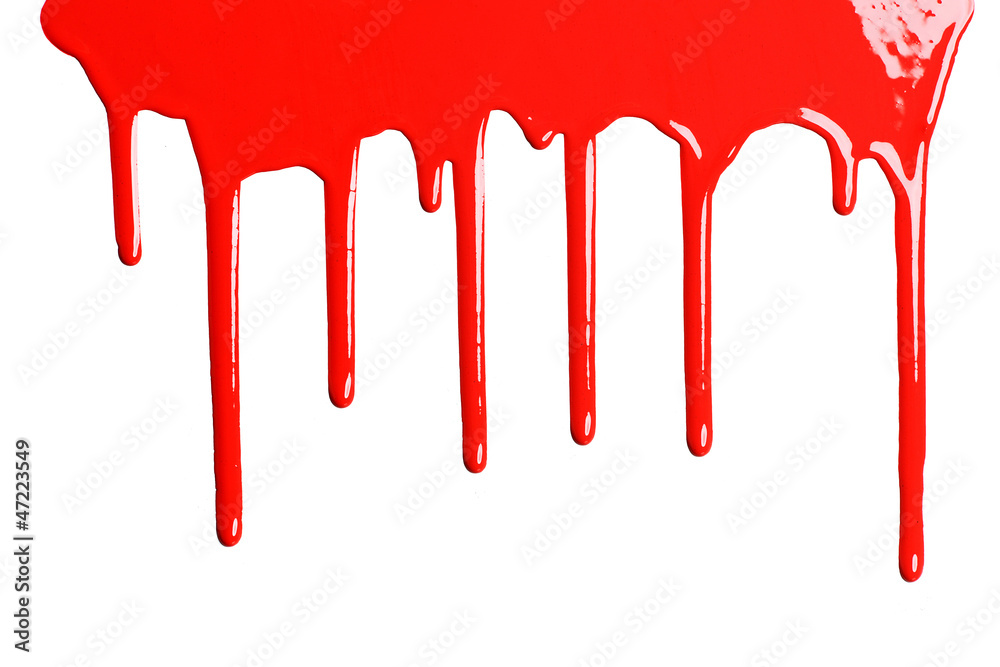 Obraz premium Red dripping paint