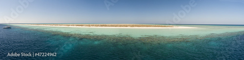 Panoramic view of a tropical island