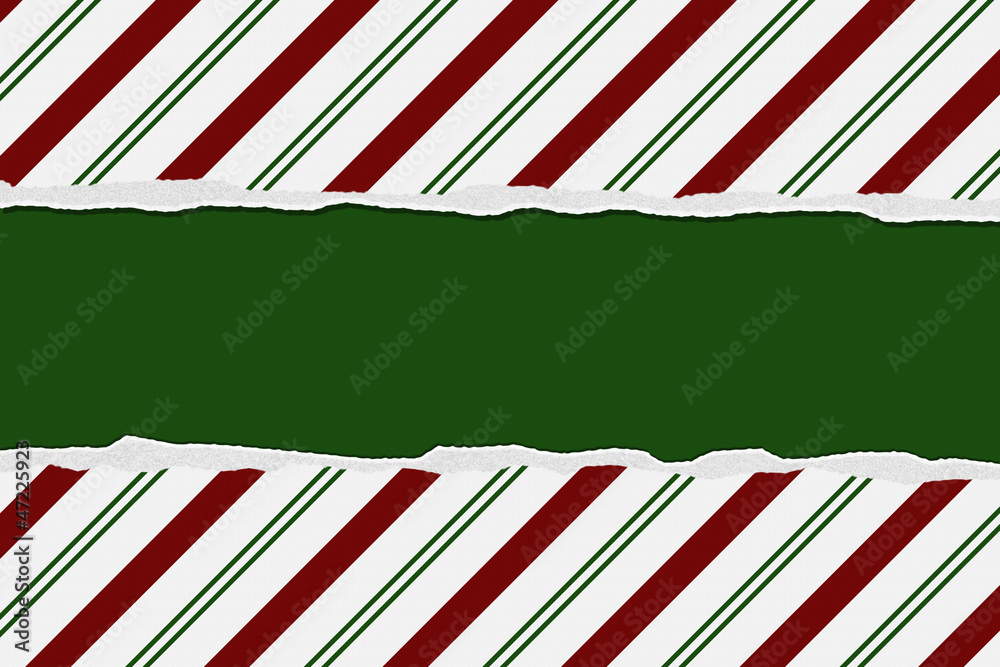 Fototapeta premium Christmas Candy Cane Striped background for your message or invi