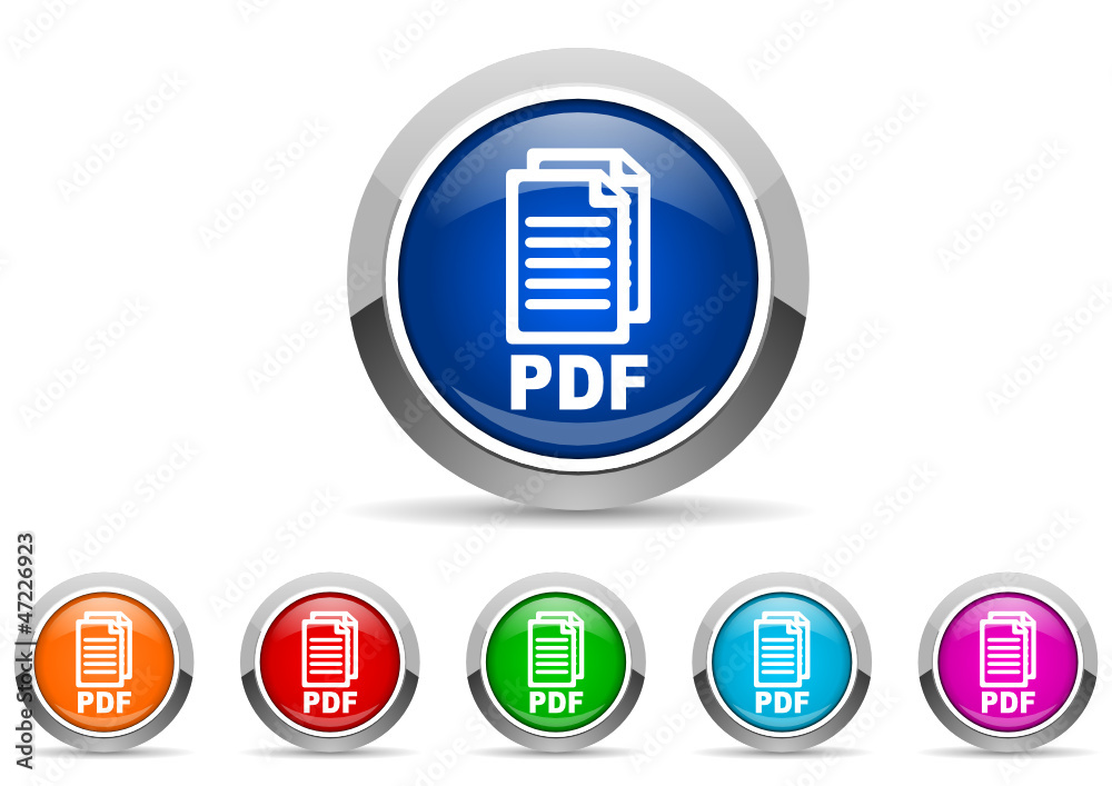 pdf vector icon set on white background pdf vector icon set on white background