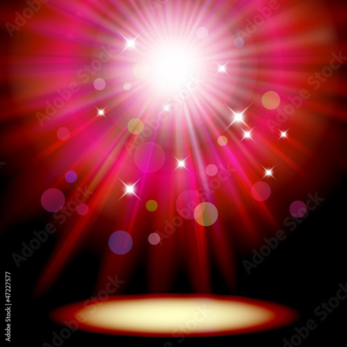 Background with red spotlight.