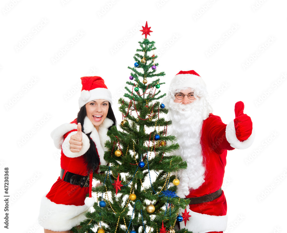 Santa Clause and Santa Giirl Santa Clause and Santa Giirl