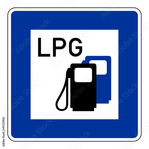 LPG Schild, Autogas, Tankstelle - LPG filling station