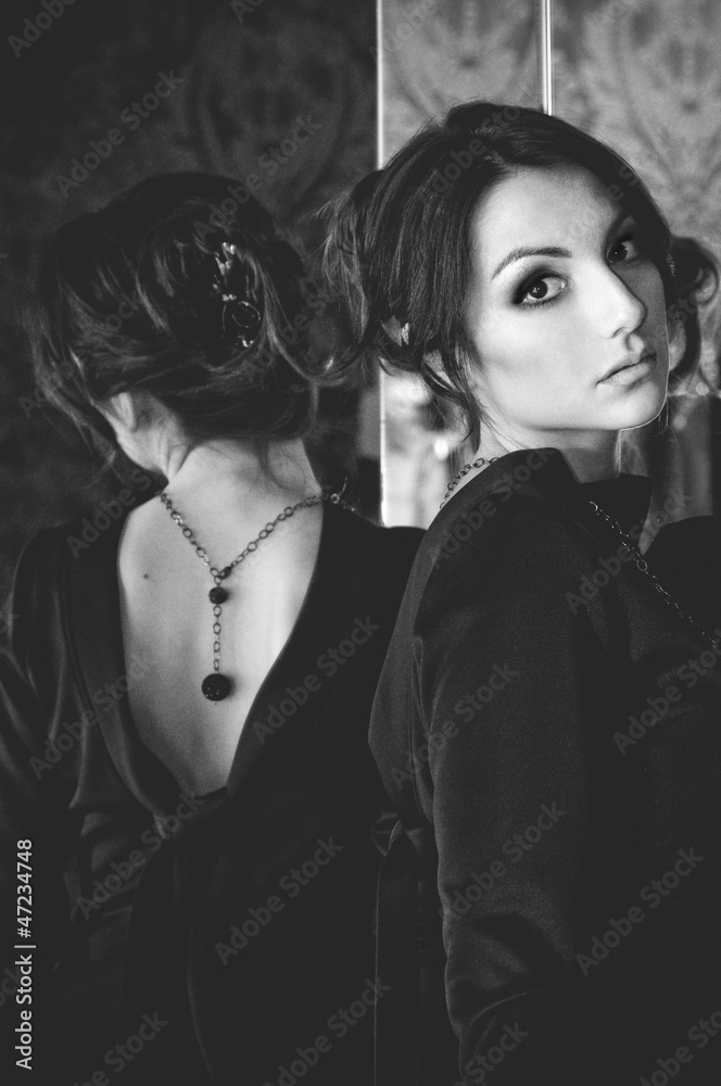 Portrait of beautiful young woman with makeup Portrait of beautiful young woman with makeup