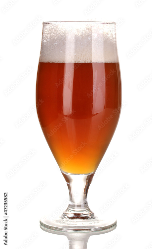 Glass of beer isolated on white Glass of beer isolated on white
