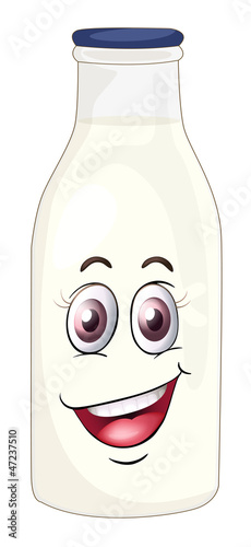 a face on a bottle