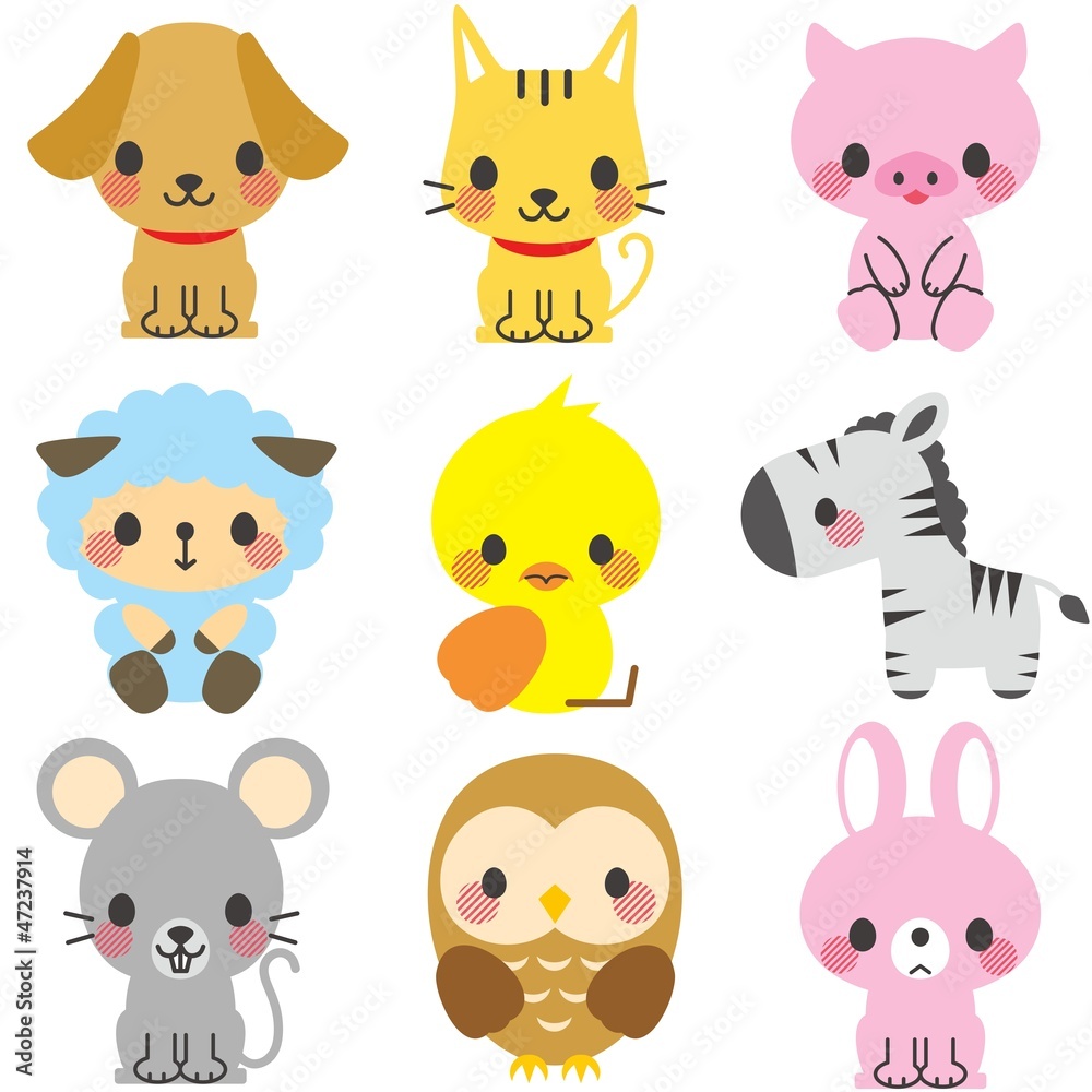 動物 イラスト Stock ベクター | Adobe Stock