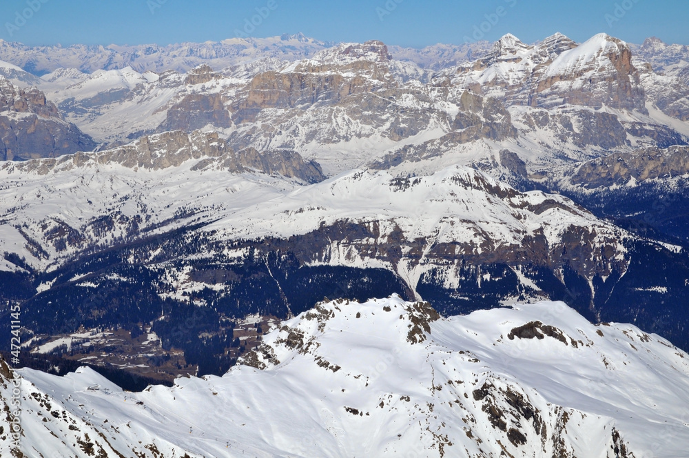Ski area in the Dolomites