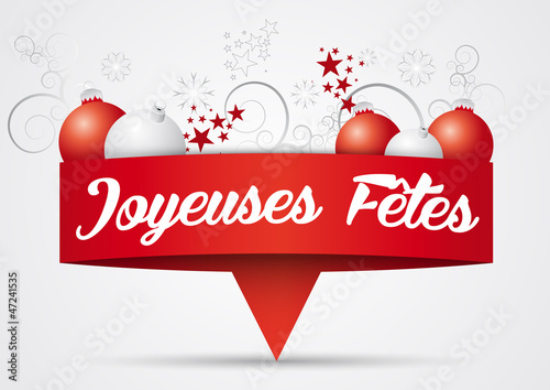 Bannière papier rouge Noël