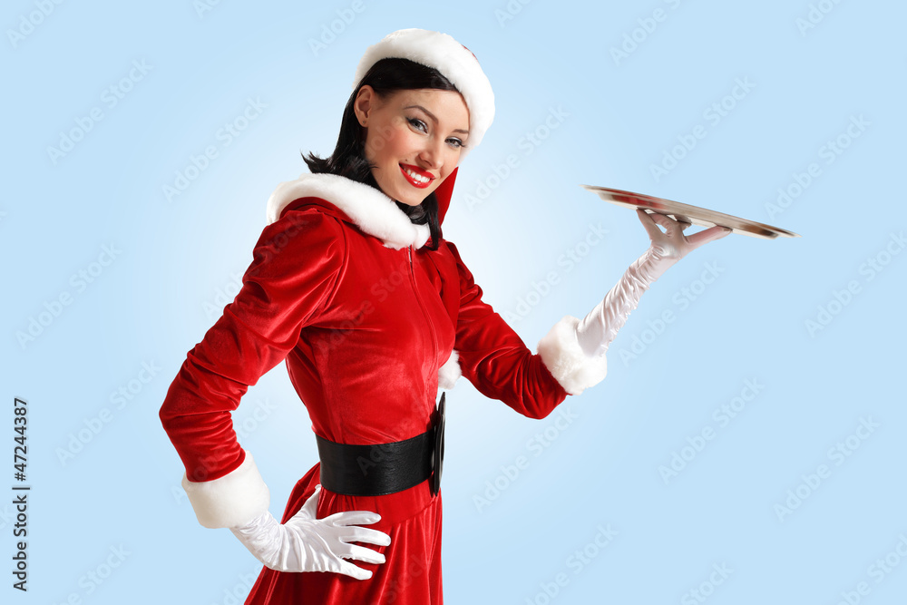 Naklejka premium Santa girl