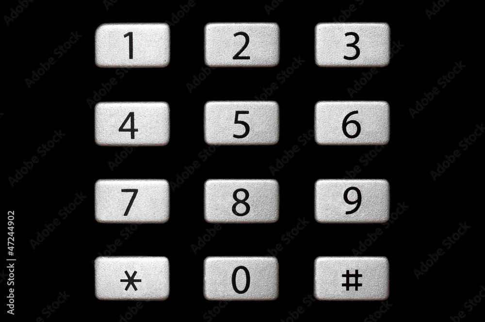 Telephone Keypad Isolated on Black Telephone Keypad Isolated on Black