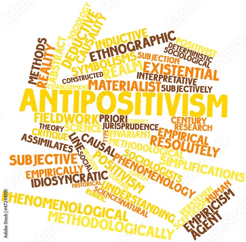Bilde på lerret Word cloud for Antipositivism