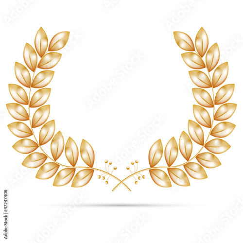 Gold wreath for the winner - vector file