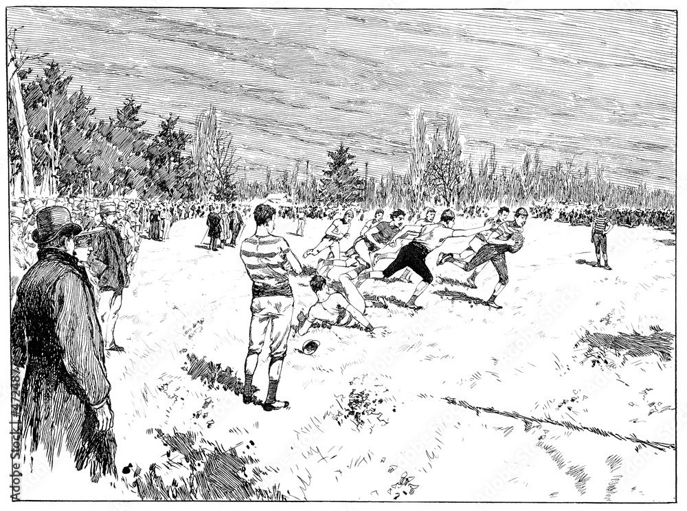 Naklejka premium Sportsmen - 19th century