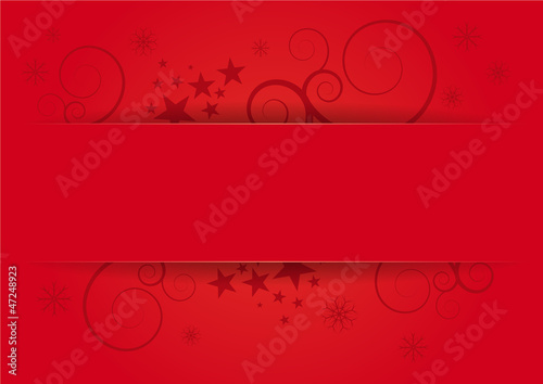 Etiquette papier rouge Noël