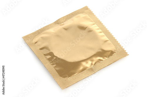 Condom isolated on white background