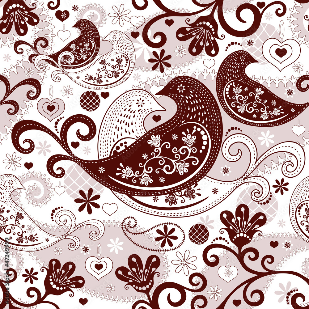 Fototapeta premium Valentine repeating pattern