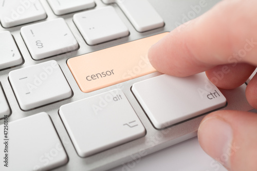 Censor internet concept